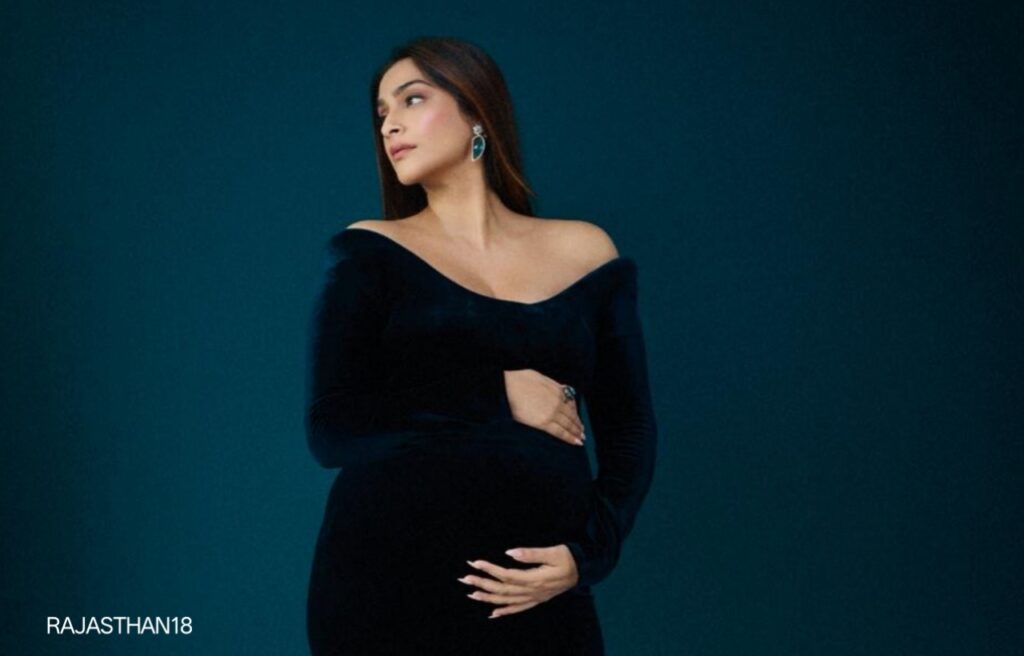 Sonam Kapoor is expecting her second child, and she looked cheerful at a Mumbai event.