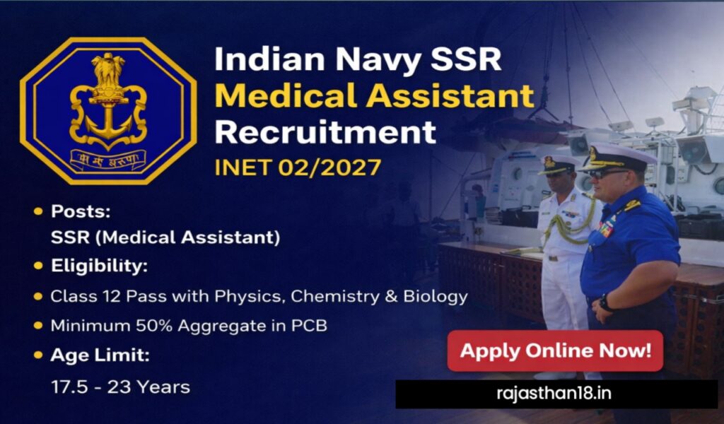 Indian Navy Medical Assistant Vacancy 2026: Eligibility, Age Limit, Apply Online