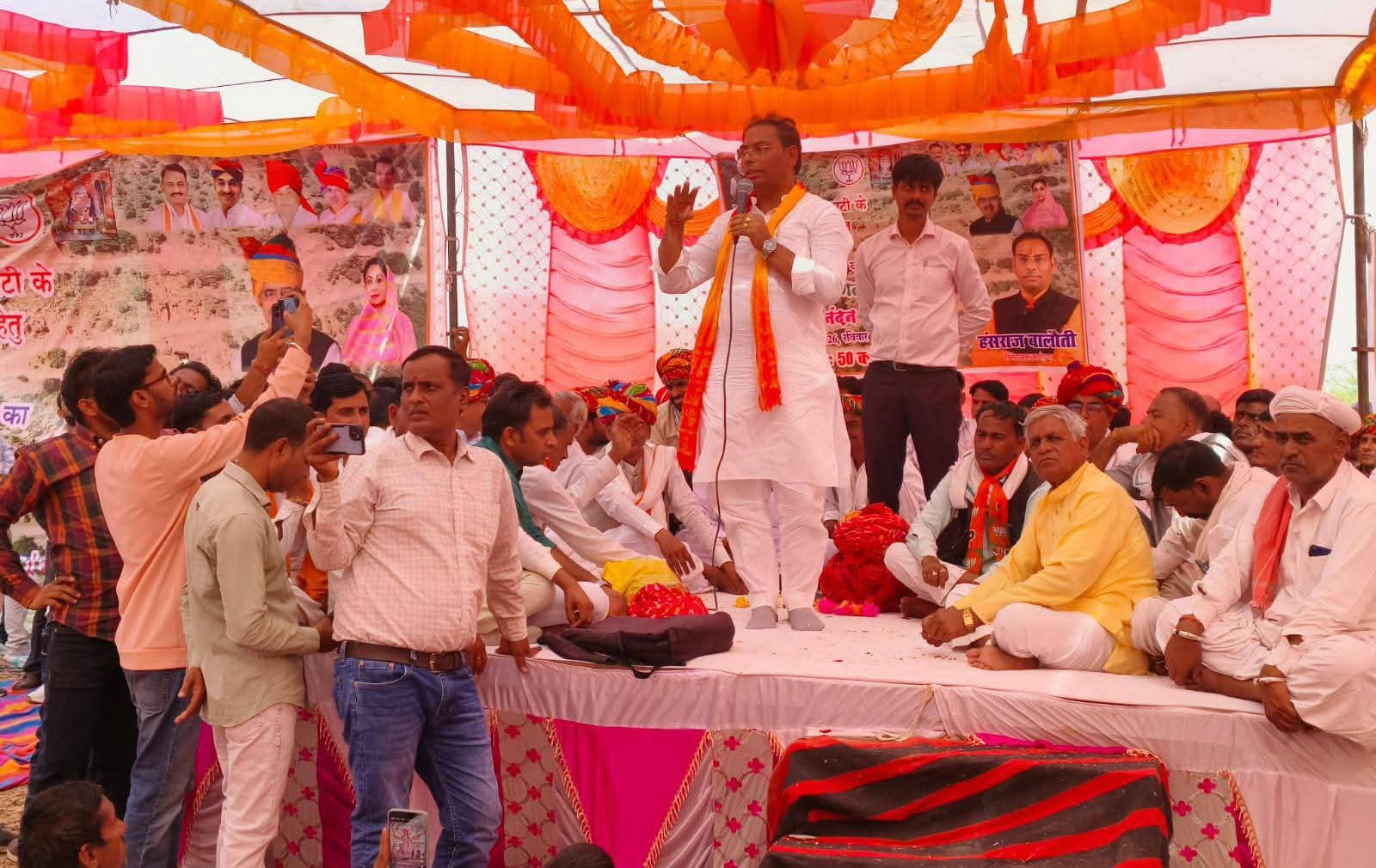 Sapotra MLA Hansraj Meena Lays Foundation Stone for ₹50 Crore Karanpur Valley Reconstruction
