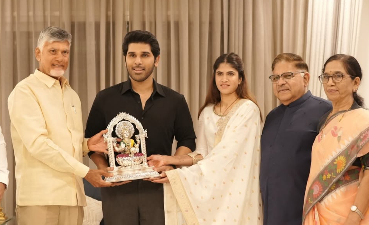 Allu Sirish Shares Pictures with CM Chandrababu Naidu
