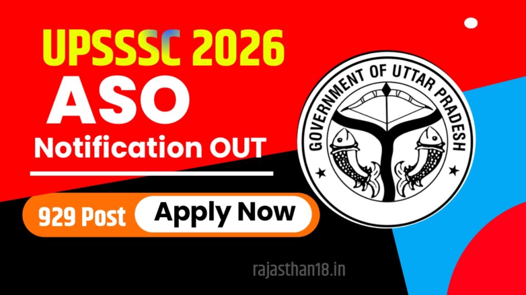 UPSSSC UP Assistant Statistical Officer ASO Recruitment 2026 Apply Online