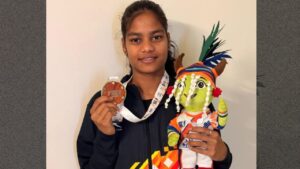 Aarti Dabar Wins Silver Medal in 5000m at Khelo India Tribal Games 20260401_112607
