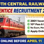 SCR Apprentice Vacancy 2026: 10th Pass & ITI Candidates Can Apply Online