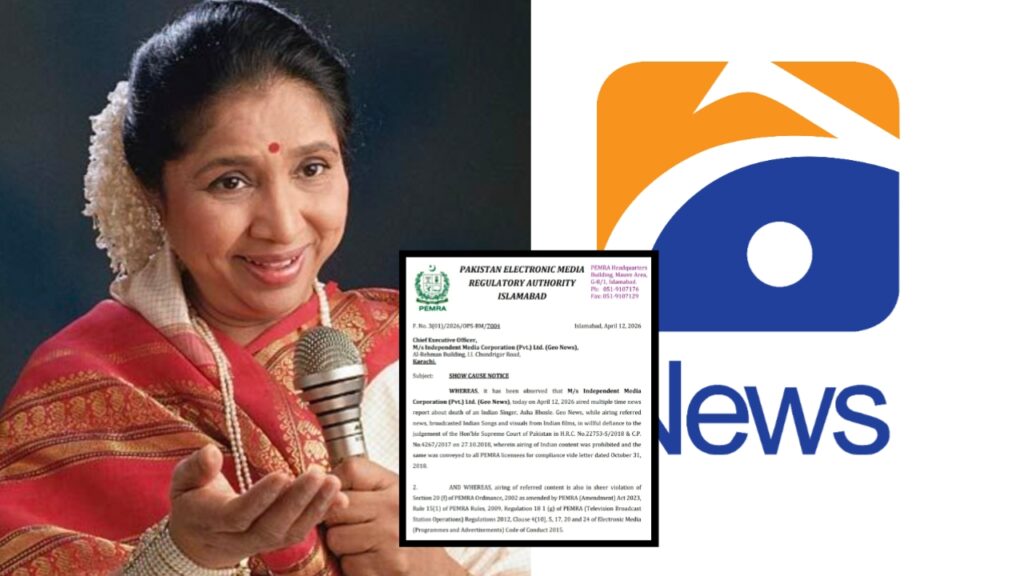 PEMRA Issues Notice to Geo News Over Asha Bhosle Coverage