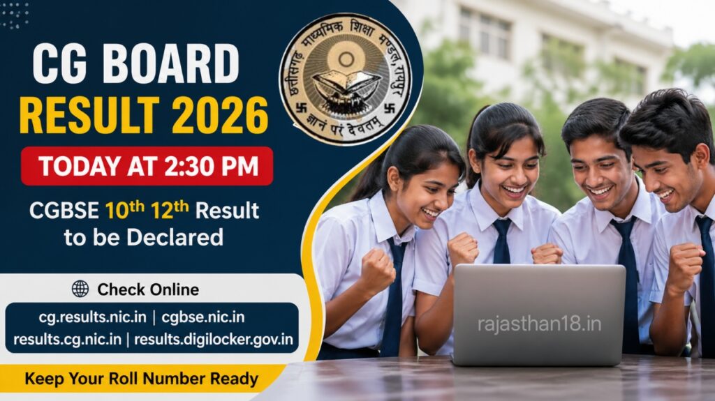 CGBSE to Announce Class 10 and 12 Results Today at 2:30 PM; Students Can Check Online