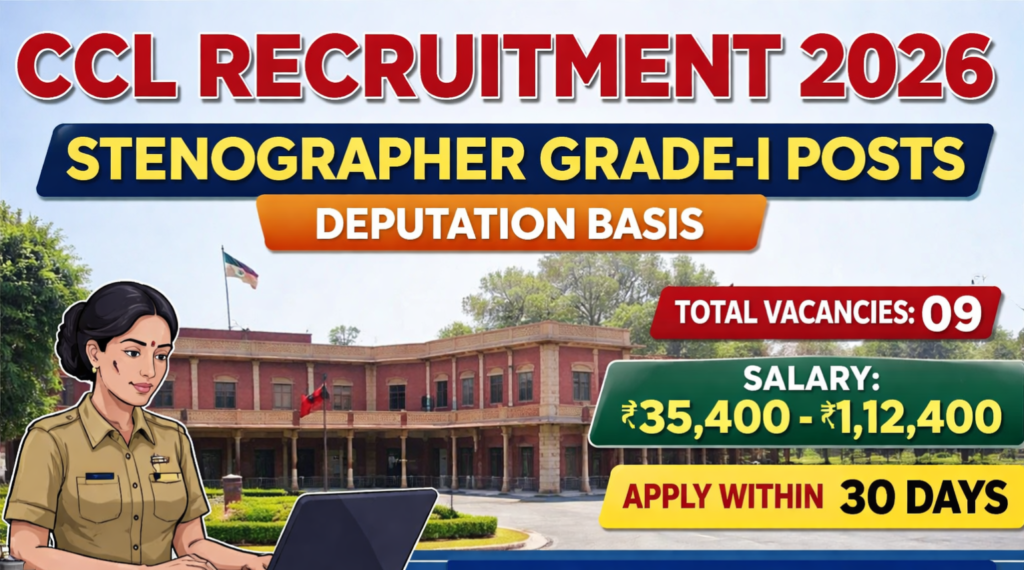 CCL Recruitment 2026 Notification: Salary Up to ₹1.12 Lakh, Apply Now