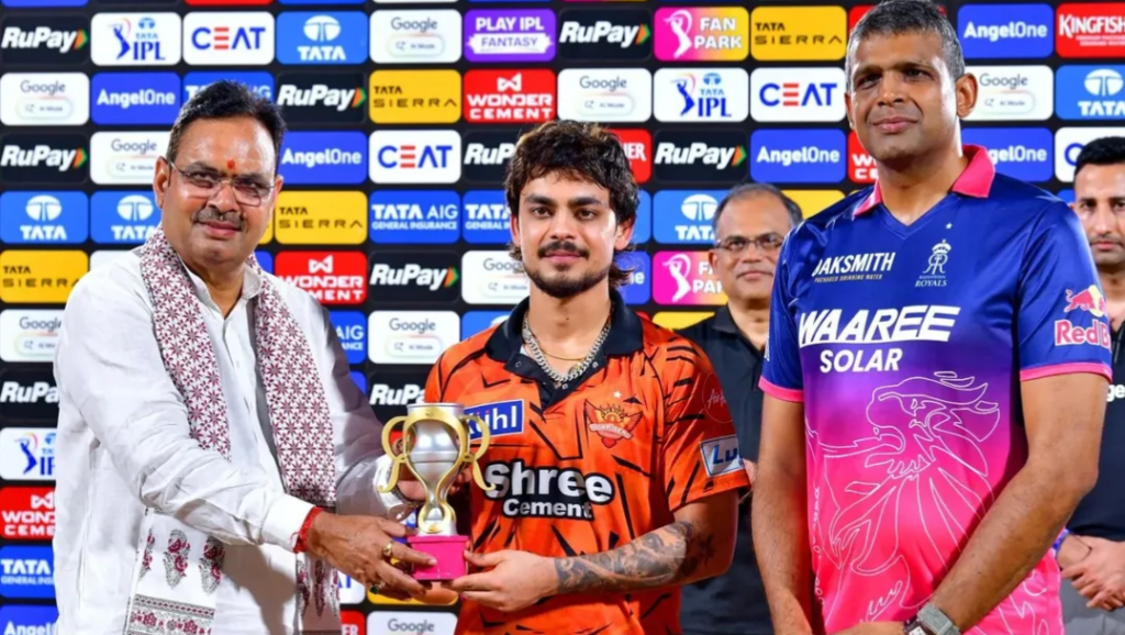 CM Bhajanlal Sharma Attends IPL Match in Jaipur, Honours Ishan Kishan and Jofra Archer