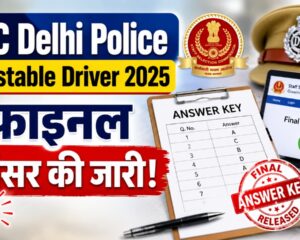 SSC Delhi Police Constable Driver 2025 Finel Answer Key