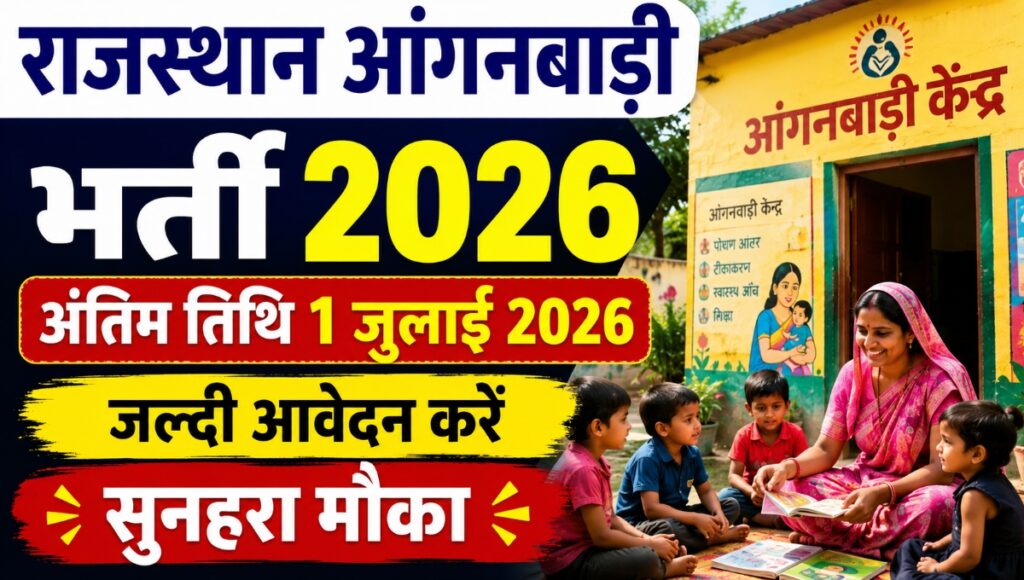 Rajasthan Anganwadi Bharti 2026 : चूरू जिले में आंगनबाड़ी कार्यकर्ता और सहायिका के पदों पर भर्ती